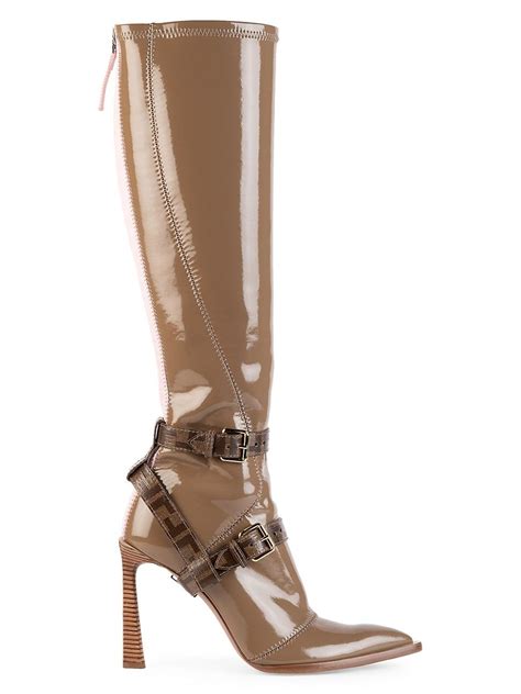 fendi patent leather harness boots|Women's Luxury Boots & Designer Ankle Boots in Leather.